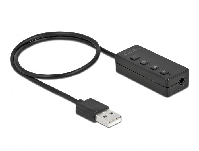 Delock USB Headset und Mikrofon Adapter mit 2 x 3,5 mm Klinkenbuchse für Windows und Mac OS