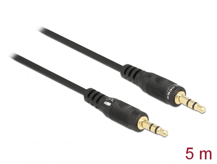 Delock Kabel Audio Klinke 3,5 mm 3 Pin Stecker / Stecker 5 m