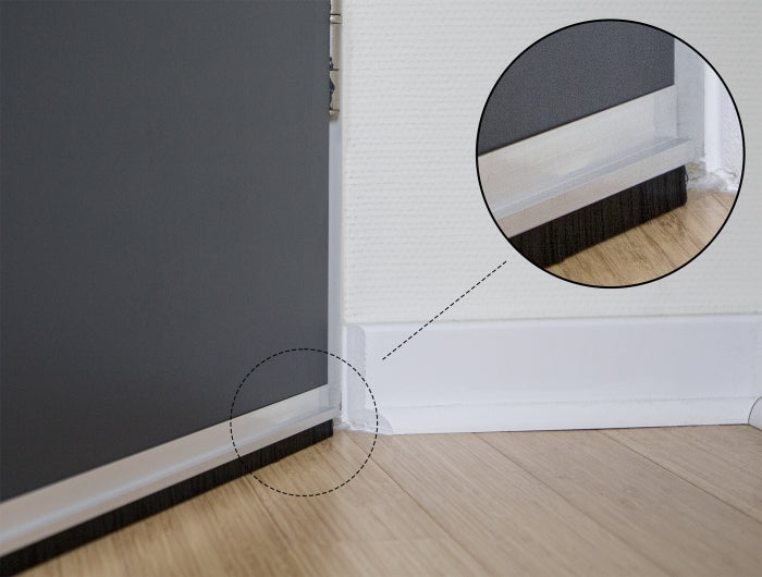 Delock Bürstenstreifen 40 mm mit Alu-Profil gerade - Länge 1 m