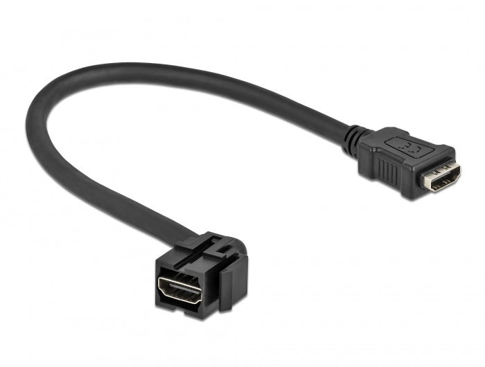 Delock Keystone Modul HDMI Buchse 110° > HDMI Buchse mit Kabel schwarz