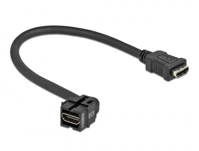 Delock Keystone Modul HDMI Buchse 250° > HDMI Buchse mit Kabel schwarz