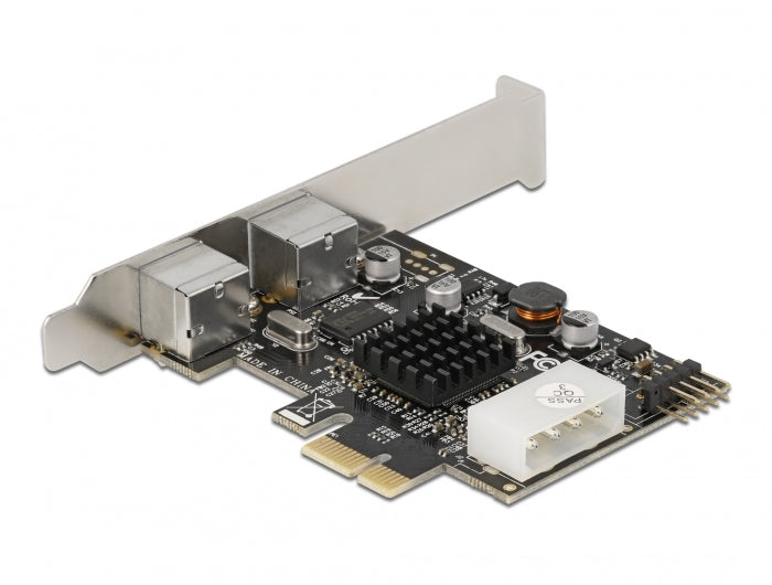 Delock PCI Express x1 Karte zu 2 x PS/2 und USB Pfostenstecker - Low Profile Formfaktor
