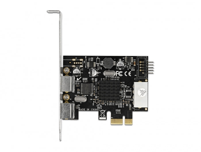 Delock PCI Express x1 Karte zu 2 x PS/2 und USB Pfostenstecker - Low Profile Formfaktor
