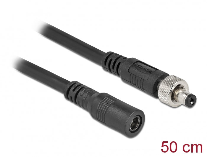 Delock DC Verlängerungskabel 5,5 x 2,1 mm Stecker zu Buchse verschraubbar