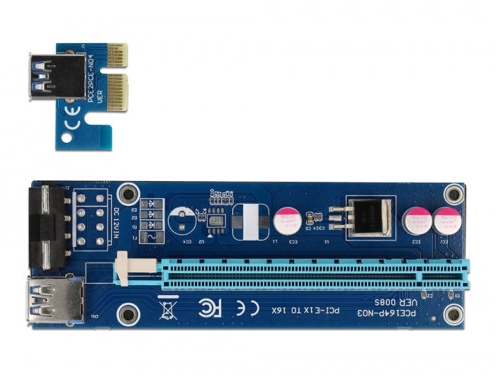Delock Riser Karte PCI Express x1 zu x16 mit 60 cm USB Kabel