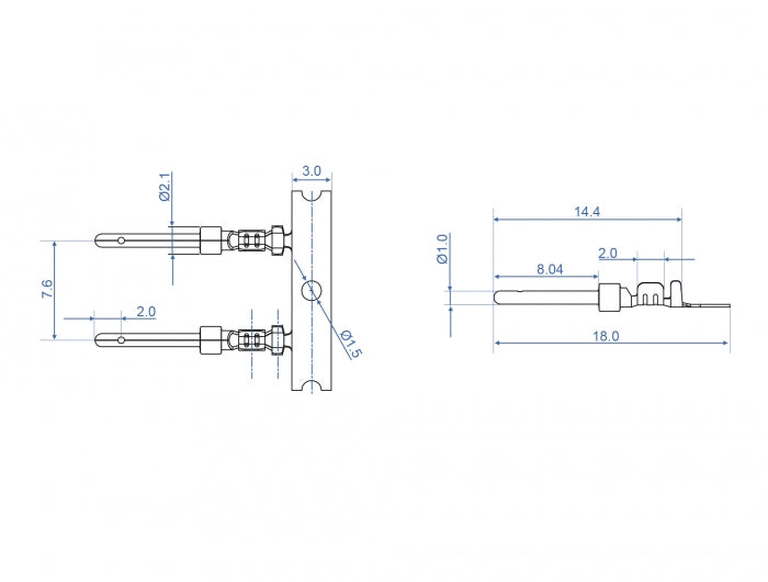 Delock Crimp-Kontakte für D-Sub Crimp Stecker 40 Stück