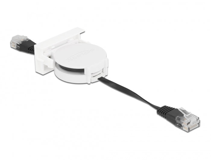 Delock Easy 45 Modul Netzwerk Aufrollkabel RJ45 Cat.5e schwarz