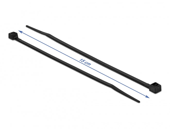 Delock Kabelbinder hitzebeständig L 150 x B 3,6 mm schwarz 100 Stück