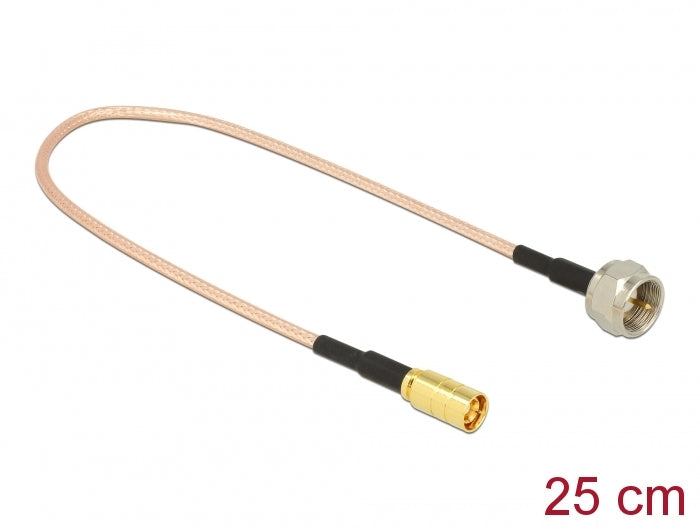 Delock Antennenkabel F Stecker zu SMB Stecker RG-316 25 cm