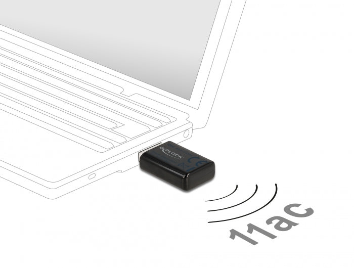 Delock USB Dualband WLAN ac/a/b/g/n Micro Stick 867 + 300 Mbps
