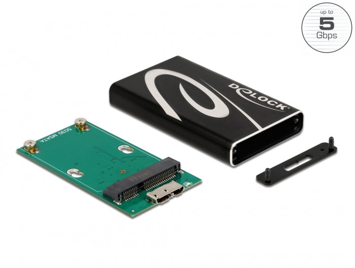 Delock Externes Gehäuse SuperSpeed USB für mSATA SSD