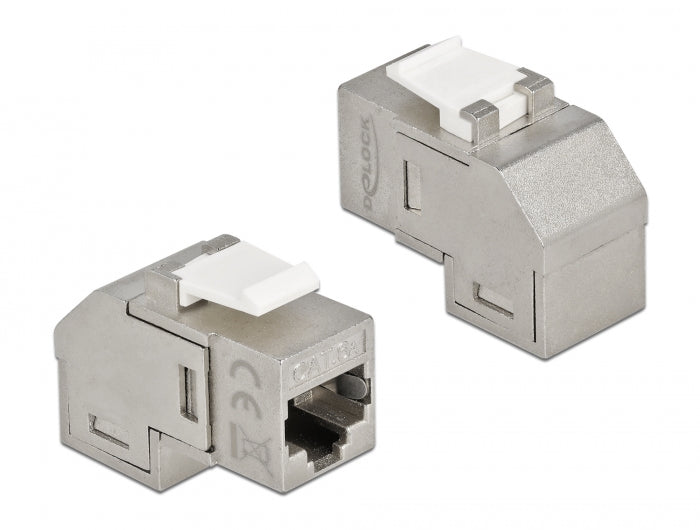 Delock Keystone Modul RJ45 Buchse zu RJ45 Buchse Cat.6A 90° gewinkelt