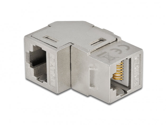 Delock Keystone Modul RJ45 Buchse zu RJ45 Buchse Cat.6A 90° gewinkelt
