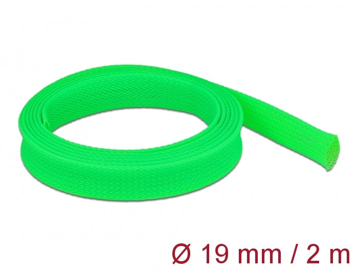 Delock Geflechtschlauch dehnbar 2 m x 19 mm grün