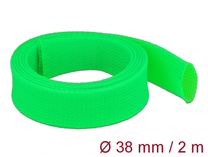 Delock Geflechtschlauch dehnbar 2 m x 38 mm grün
