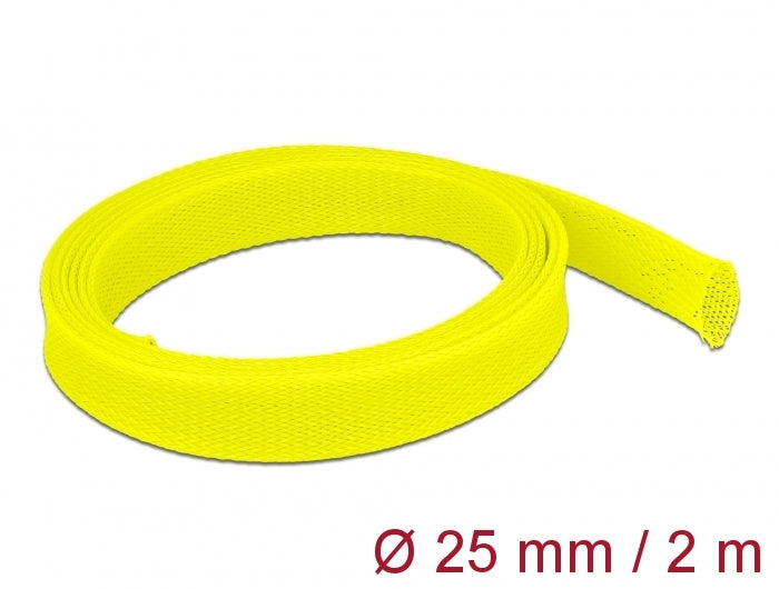 Delock Geflechtschlauch dehnbar 2 m x 25 mm gelb