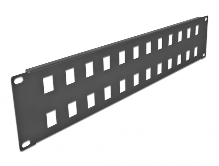 Delock 19″ Keystone Patchpanel 24 Port 2 HE schwarz