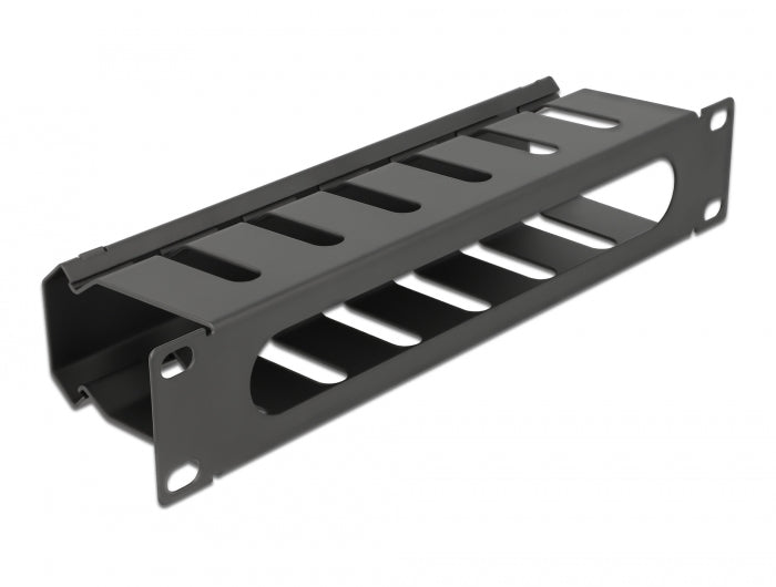 Delock 10″ Kabelmanagement Rangierpanel mit Öffnung 1 HE schwarz