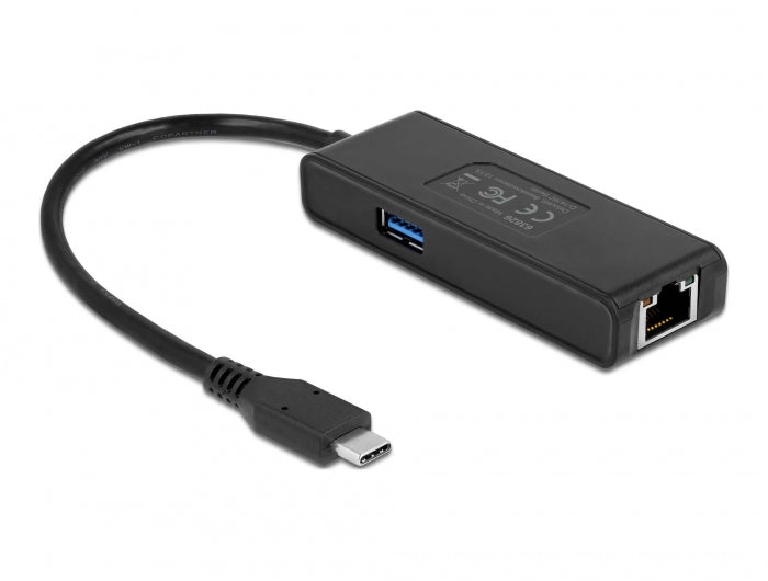 Delock USB Type-C™ Adapter zu 2,5 Gigabit LAN mit USB Typ-A Buchse