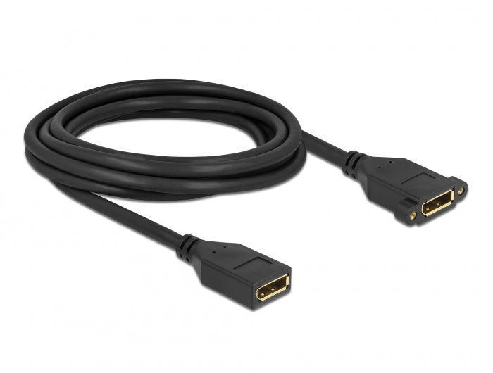 Delock DisplayPort 1.2 Kabel Buchse zu Buchse zum Einbau 4K 60 Hz 3 m
