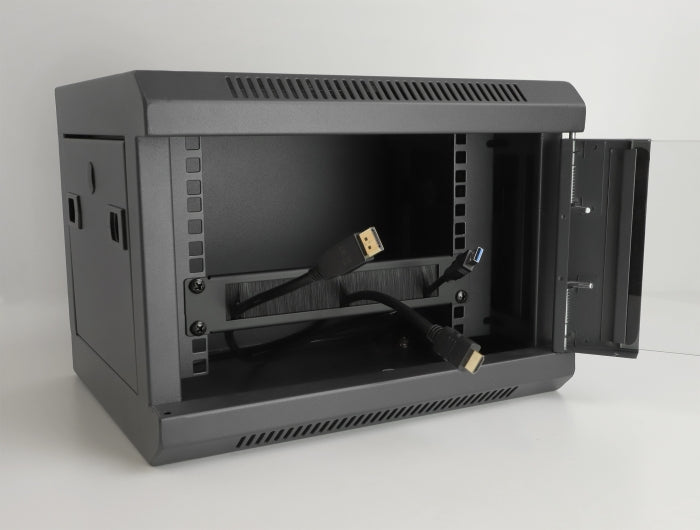Delock 19″ Kabelmanagement Bürstenleiste mit Kabelbefestigung 1 HE schwarz
