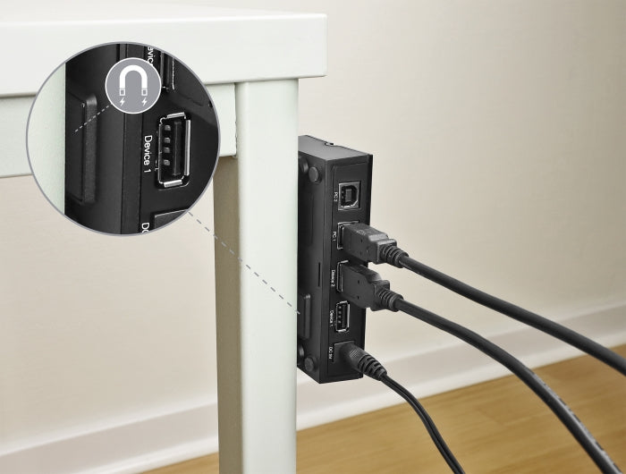 Delock USB 2.0 Switch für 2 PC an 1 Gerät
