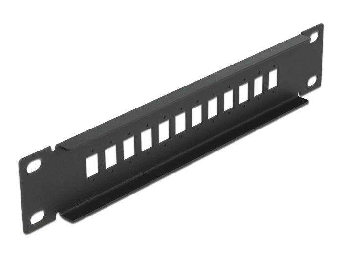 Delock 10″ LWL Patchpanel 12 Port für SC Simplex / LC Duplex 1 HE schwarz