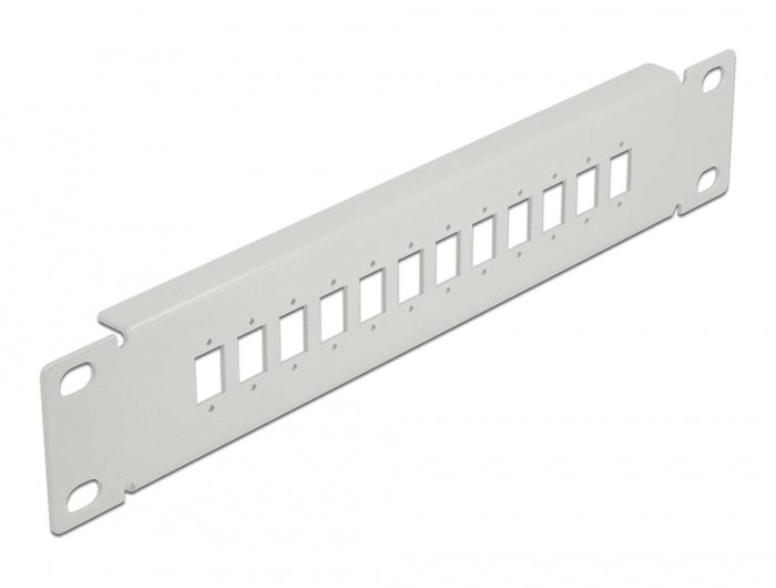 Delock 10″ LWL Patchpanel 12 Port für SC Simplex / LC Duplex 1 HE grau
