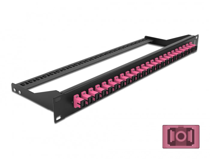 Delock 19″ LWL Patchpanel 24 Port SC Simplex violett