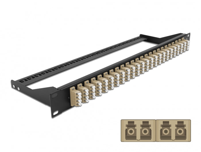 Delock 19″ LWL Patchpanel 24 Port LC Quad beige