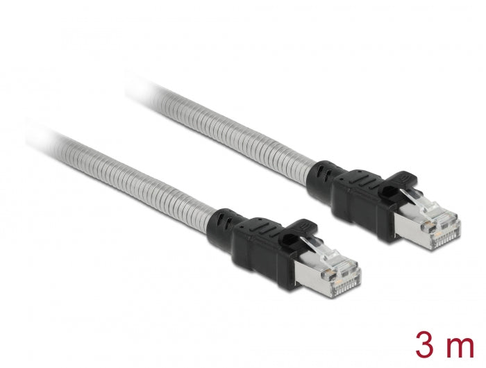 Delock RJ45 Kabel Cat.6A U/FTP mit Metallmantel 3 m
