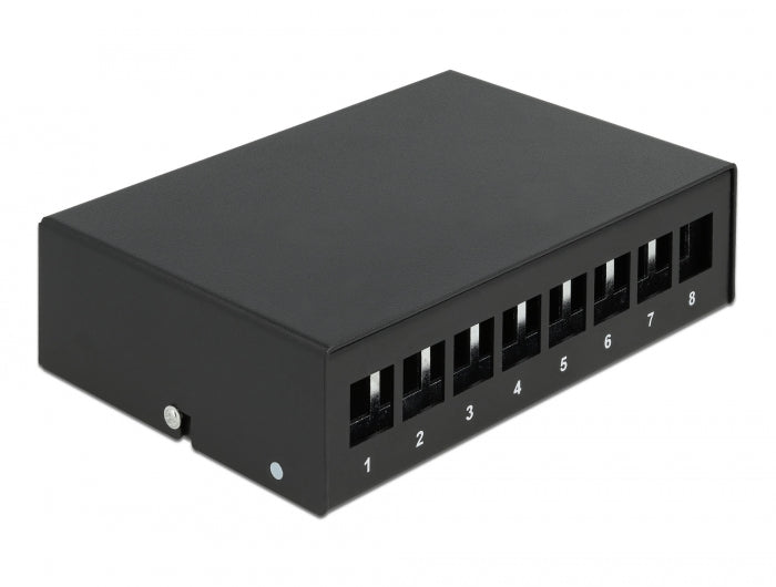 Delock Keystone Patchpanel 8 Port schwarz