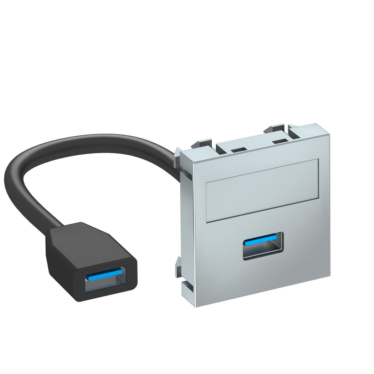 BETTERMANN Einsatz USB 1f alu Schraubbef MTG-U3A F AL1 m.Aufdr m.Beschr.Feld
