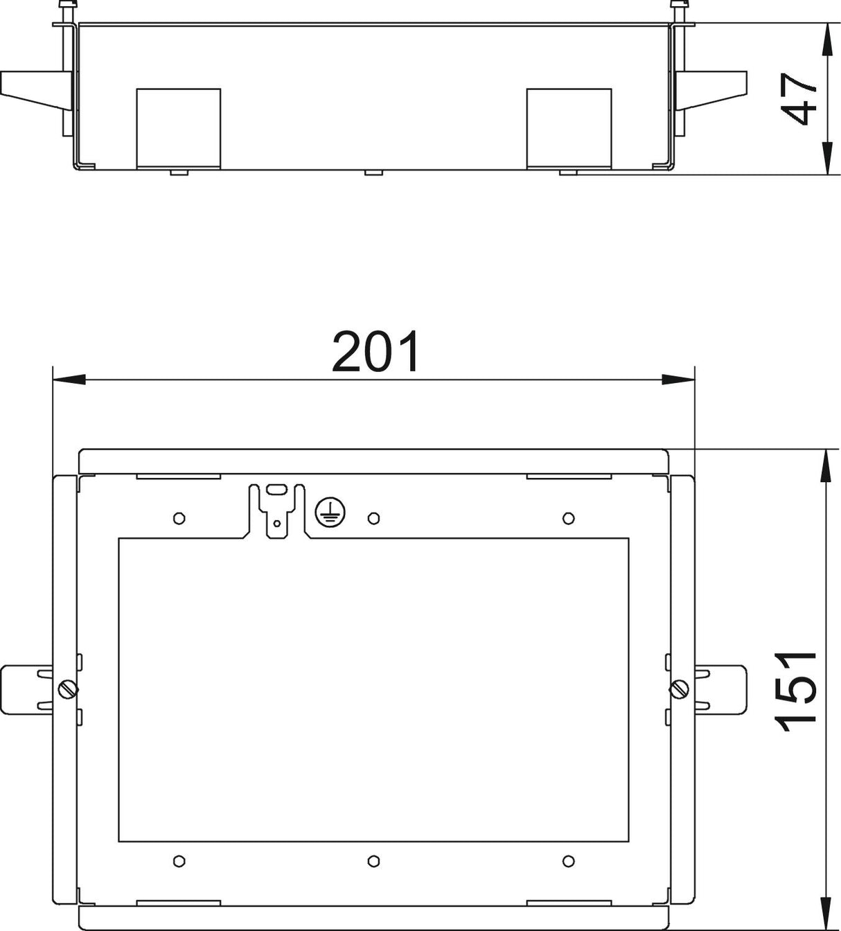 BETTERMANN Geräteträger 6f Metall WG-UK3 149x199x47mm schraub