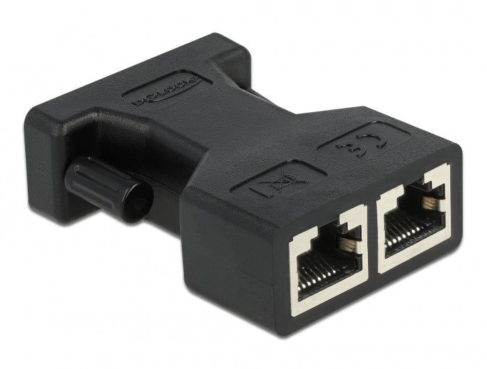 Delock D-Sub 15 Pin Buchse zu 2 x RJ45 Buchse AUI (Attachment Unit Interface) Adapter