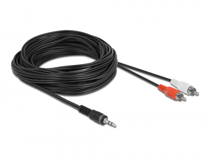 Delock Kabel Audio 3,5 mm Klinkenstecker > 2 x Cinch Stecker 10 m
