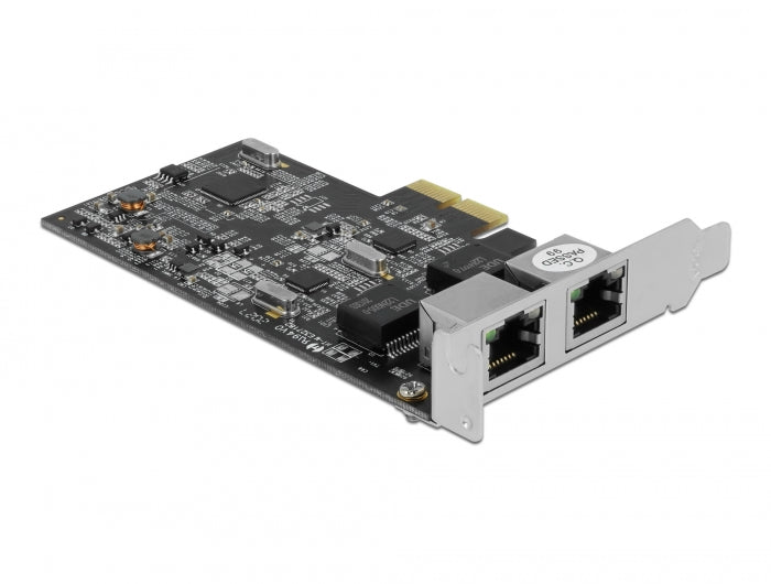 Delock PCI Express x2 Netzwerkkarte 2,5 Gigabit LAN 2 x RJ45 RTL8125