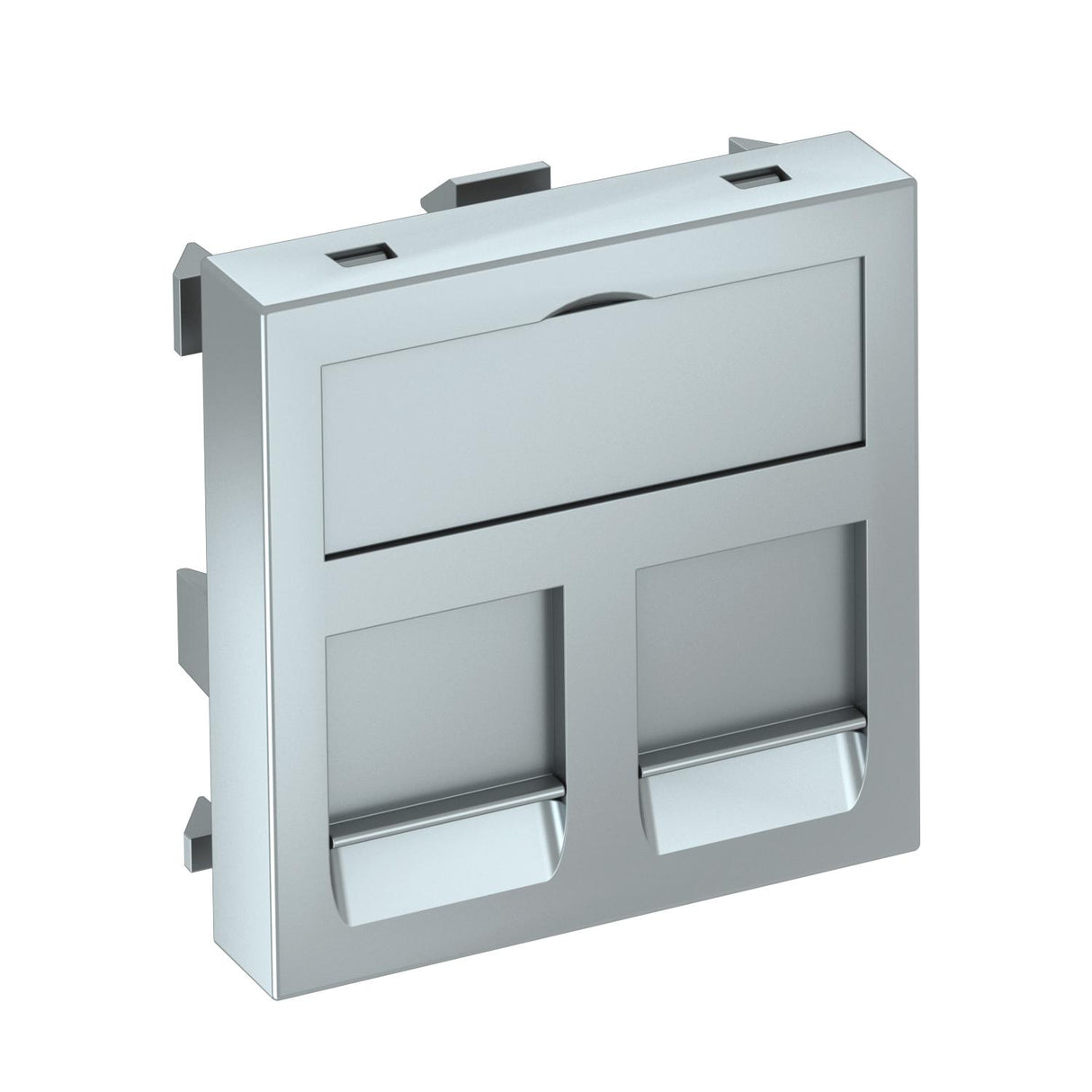 BETTERMANN Zentralplatte Mod-Jack 2f alu DTG-2RM AL1 Schraubbef m.Staubschutz