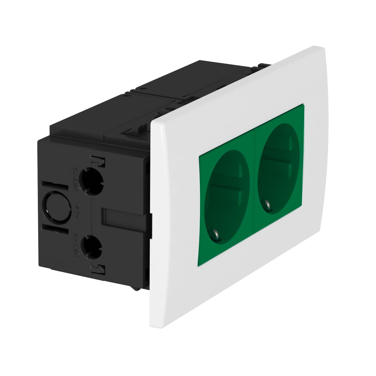 BETTERMANN Steckdose 2f gn mt GEB-K IP20 SDE-RW D0GN2