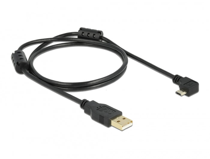 Delock Kabel USB-A Stecker > USB micro-B Stecker gewinkelt 90° links / rechts