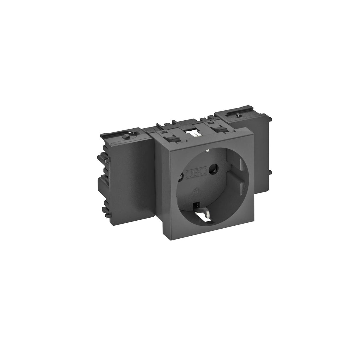 BETTERMANN Steckdose 1f sw/gr mt GEB-K STD-D0C SWGR1 m.BS IP20
