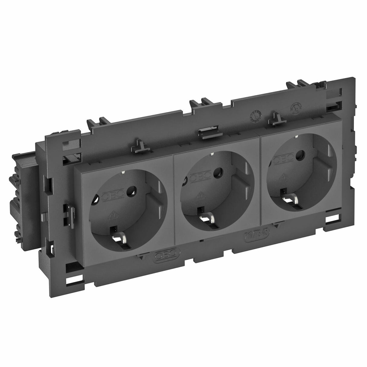 BETTERMANN Steckdose 3f sw/gr mt GEB-K STD-D0C8 SWGR3 m.BS IP20