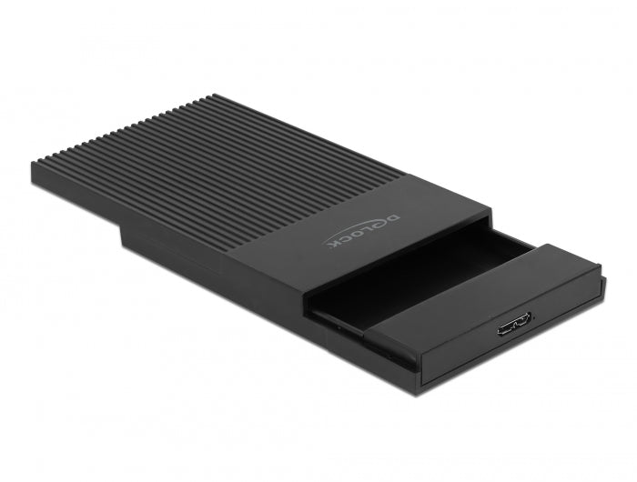 Delock Externes Gehäuse für 2.5″ SATA HDD / SSD mit SuperSpeed USB Typ Micro-B Buchse - werkzeugfrei