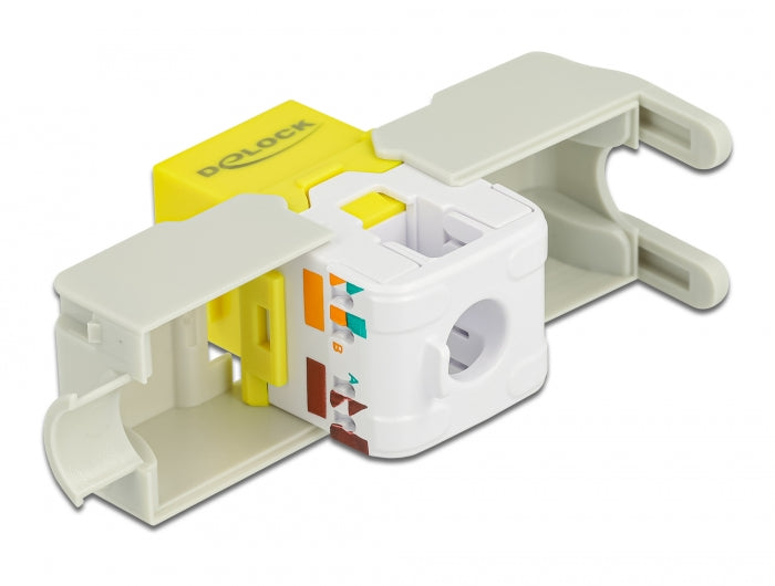 Delock Keystone Modul RJ45 Buchse > LSA Cat.6 UTP gelb