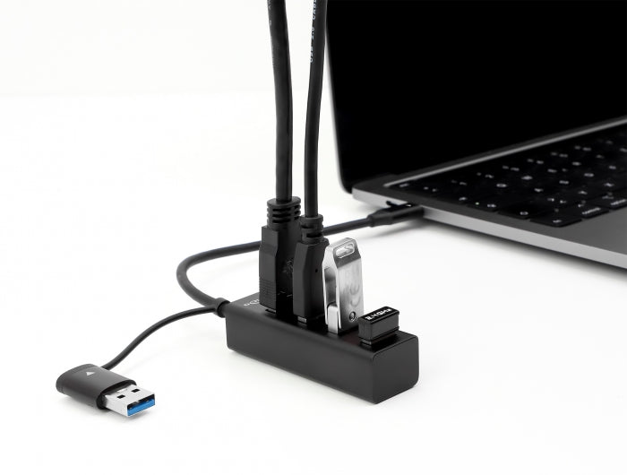 Delock 4 Port USB 5 Gbps Hub mit USB Type-C™ oder USB Typ-A Anschluss