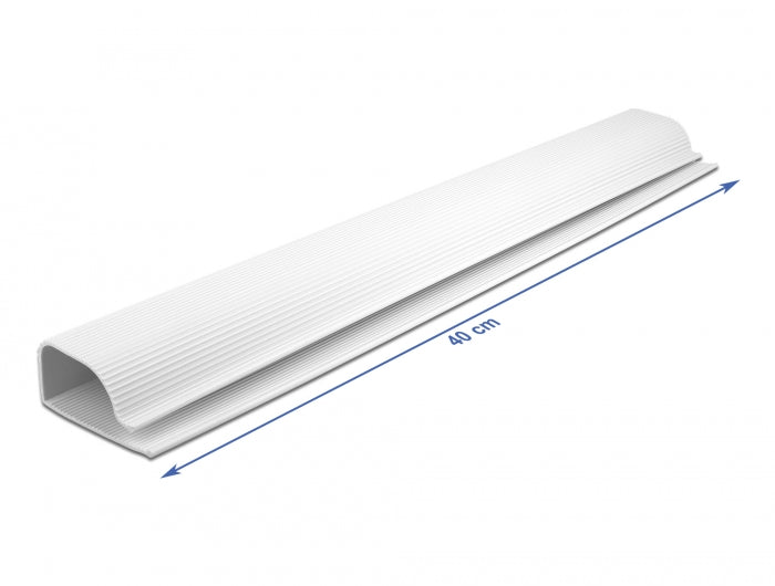 Delock Kabelkanal für Untertischmontage 63 x 28 mm - Länge 400 mm 2 Stück weiß
