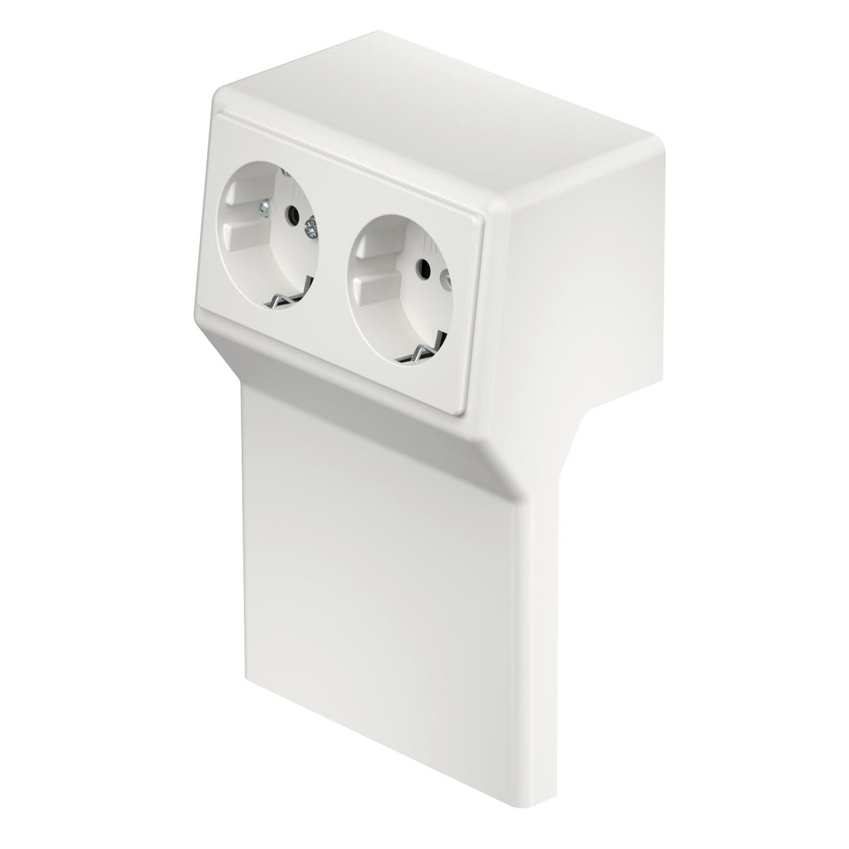 REHAU Geräteträger SL-K 1f rws 105x40mm RAUDUO RD 2GT40105 rws 2x Steckdose