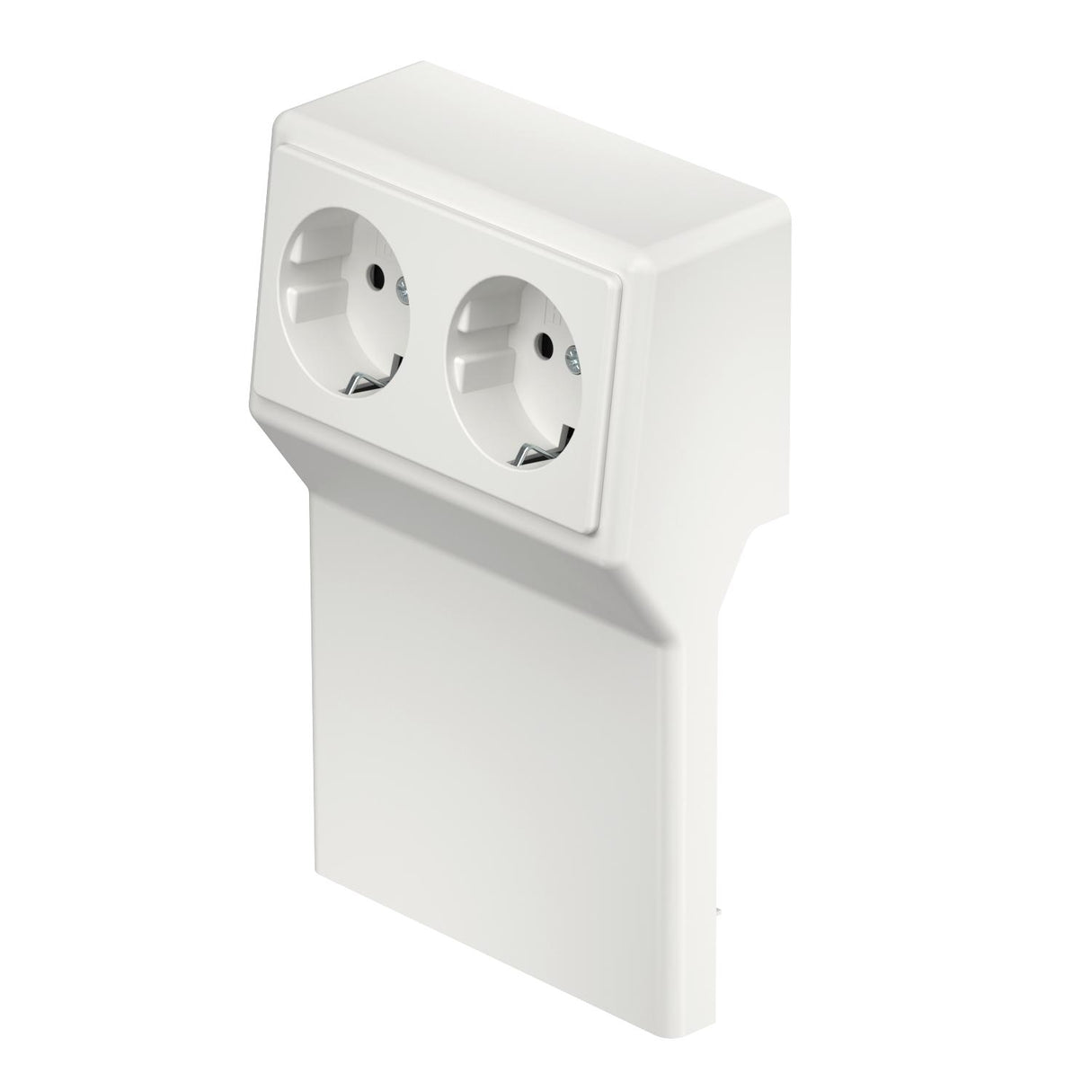 REHAU Geräteträger SL-K 2f rws 110x20mm SL 2GT20110 rws 2x Steckdose bestückt