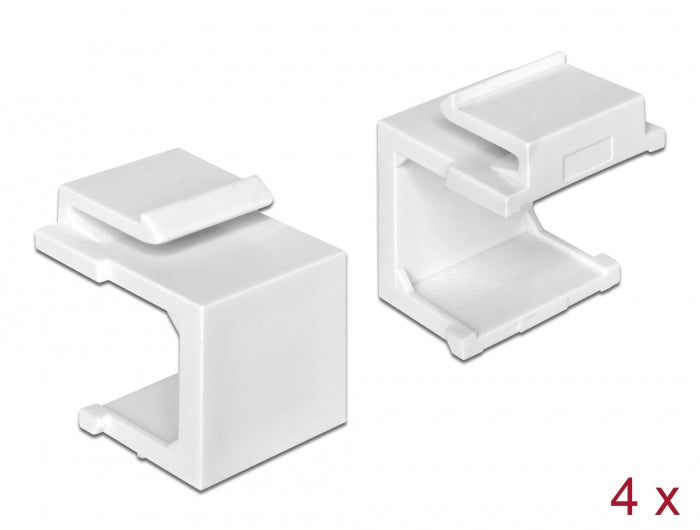 Delock Keystone Abdeckung weiß 4 Stück