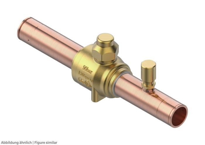 Kugelabsperrventil GBCH 18s 18mm löt ODFfür CO2, mit Schraderventil, max.90 bar*